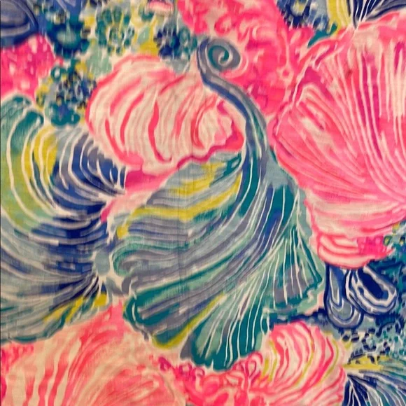 Lilly Pulitzer Women's Pink and Blue Swim Cover-Up - Picture 4 of 5